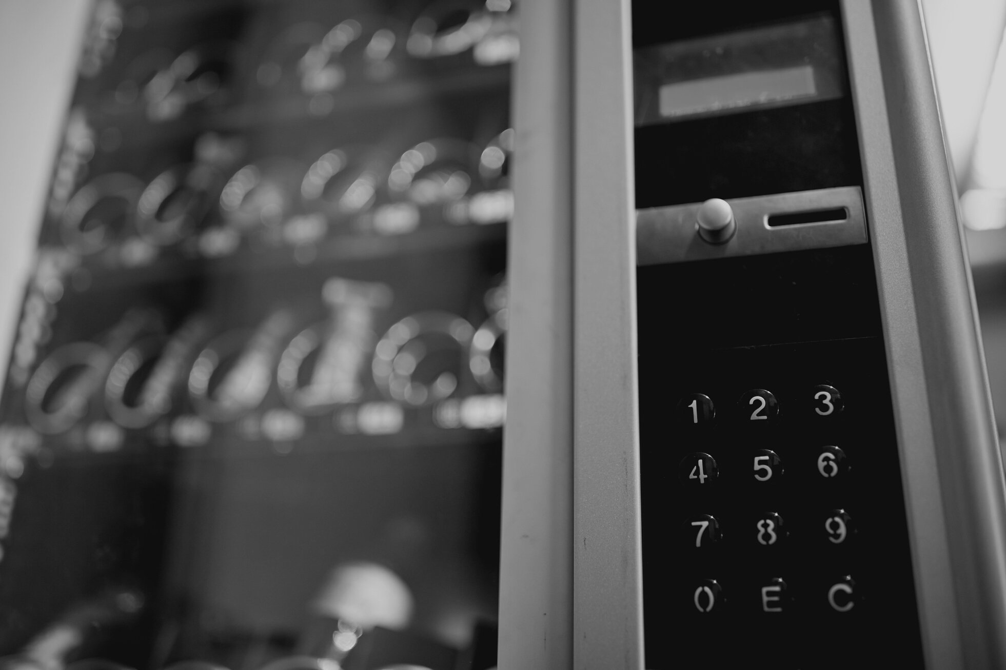 Vending Machine Keyboard on Operation Panel